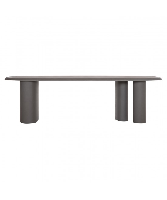 ΤΡΑΠΕΖΙ ΤΡΑΠΕΖΑΡΙΑΣ FIBER CEMENT ΟΒΑΛ GLEN HM6598.01 ΓΚΡΙ 260x95x75Υεκ