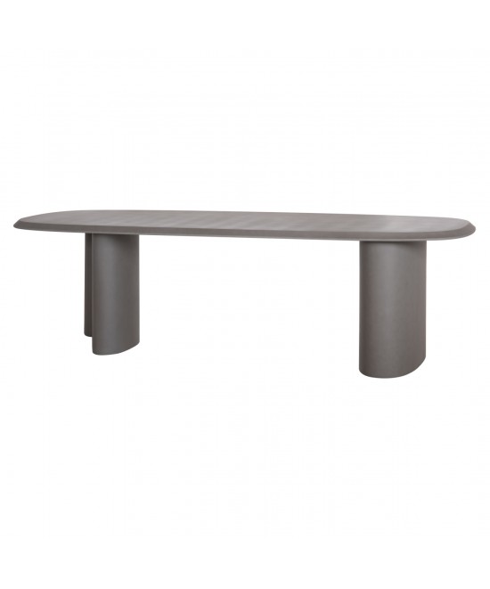 ΤΡΑΠΕΖΙ ΤΡΑΠΕΖΑΡΙΑΣ FIBER CEMENT ΟΒΑΛ GLEN HM6598.01 ΓΚΡΙ 260x95x75Υεκ