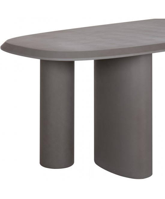 ΤΡΑΠΕΖΙ ΤΡΑΠΕΖΑΡΙΑΣ FIBER CEMENT ΟΒΑΛ GLEN HM6598.01 ΓΚΡΙ 260x95x75Υεκ