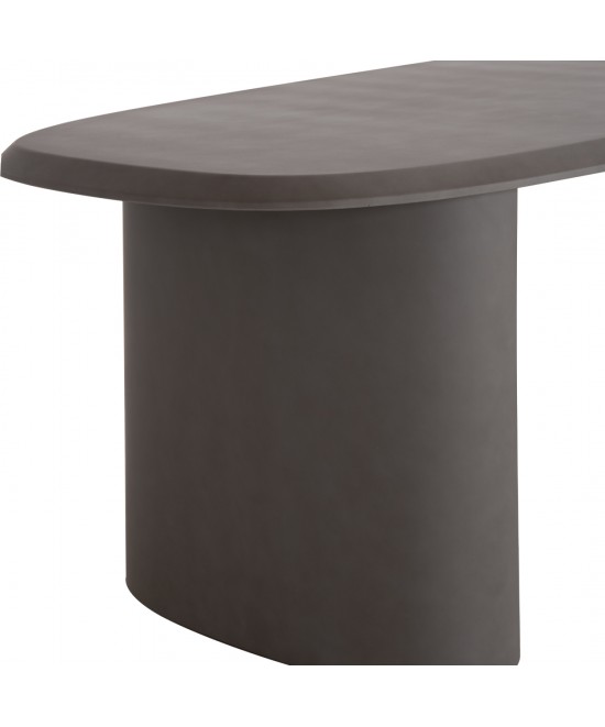 ΤΡΑΠΕΖΙ ΤΡΑΠΕΖΑΡΙΑΣ FIBER CEMENT ΟΒΑΛ GLEN HM6598.01 ΓΚΡΙ 260x95x75Υεκ