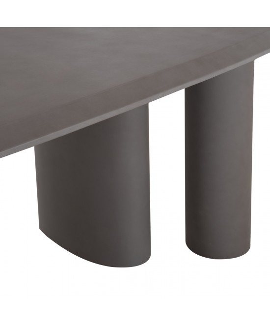 ΤΡΑΠΕΖΙ ΤΡΑΠΕΖΑΡΙΑΣ FIBER CEMENT ΟΒΑΛ GLEN HM6598.01 ΓΚΡΙ 260x95x75Υεκ