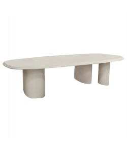 ΤΡΑΠΕΖΙ ΤΡΑΠΕΖΑΡΙΑΣ FIBER CEMENT ΟΒΑΛ GLEN HM6598.02 ΜΠΕΖ 260x95x75Υεκ