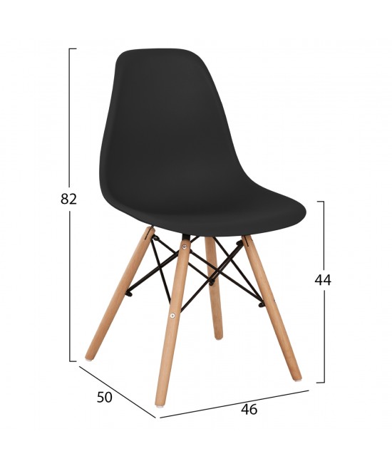 ΣΕΤ ΤΡΑΠΕΖΑΡΙΑΣ 3ΤΜΧ PALOMA HM21380.02 ΤΕΤΡΑΓΩΝΟ ΤΡΑΠΕΖΙ & 2 ΚΑΡΕΚΛΕΣ ΣΕ ΜΑΥΡΟ