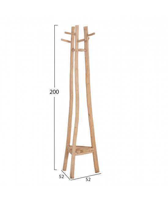 ΚΑΛΟΓΕΡΟΣ ΜΕ 3 ΚΟΛΩΝΕΣ TRIDEM HM4881 ΞΥΛΟ TEAK ΣΕ ΦΥΣΙΚΟ 52x52x200Υεκ.