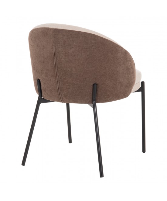 ΣΕΤ ΤΡΑΠΕΖΑΡΙΑΣ 7ΤΜΧ ASTORIA HM10933.02 MDF TOP--ΥΦΑΣΜΑ ΜΠΕΖ/ΚΑΦΕ & ΜΕΤΑΛΛΟ ΜΑΥΡΟ