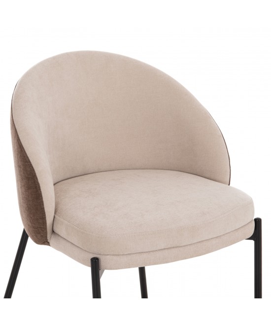 ΣΕΤ ΤΡΑΠΕΖΑΡΙΑΣ 7ΤΜΧ ASTORIA HM10933.02 MDF TOP--ΥΦΑΣΜΑ ΜΠΕΖ/ΚΑΦΕ & ΜΕΤΑΛΛΟ ΜΑΥΡΟ