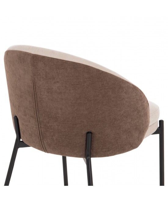 ΣΕΤ ΤΡΑΠΕΖΑΡΙΑΣ 7ΤΜΧ ASTORIA HM10933.02 MDF TOP--ΥΦΑΣΜΑ ΜΠΕΖ/ΚΑΦΕ & ΜΕΤΑΛΛΟ ΜΑΥΡΟ