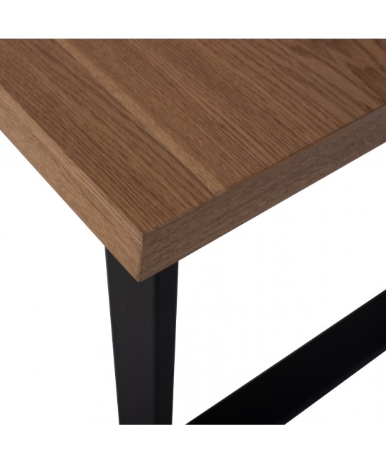 ΣΕΤ ΤΡΑΠΕΖΑΡΙΑΣ 7ΤΜΧ ASTORIA HM10933.02 MDF TOP--ΥΦΑΣΜΑ ΜΠΕΖ/ΚΑΦΕ & ΜΕΤΑΛΛΟ ΜΑΥΡΟ