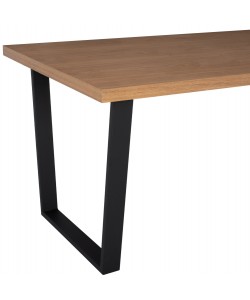 ΣΕΤ ΤΡΑΠΕΖΑΡΙΑΣ 7ΤΜΧ ASTORIA HM10933.02 MDF TOP--ΥΦΑΣΜΑ ΜΠΕΖ/ΚΑΦΕ & ΜΕΤΑΛΛΟ ΜΑΥΡΟ
