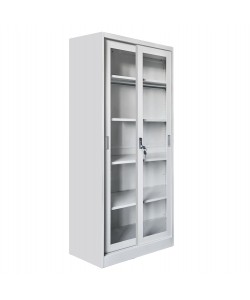 ΒΙΒΛΙΟΘΗΚΗ ΜΕ ΣΥΡΟΜΕΝΕΣ ΠΟΡΤΕΣ SIDER HM6632.02 ΜΕΤΑΛΛΙΚΗ ΛΕΥΚΗ 90x40x185Υεκ