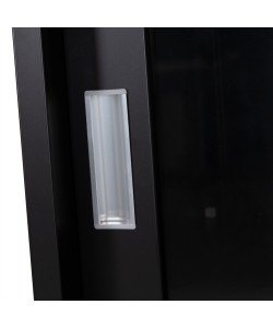 ΒΙΒΛΙΟΘΗΚΗ ΜΕ ΣΥΡΟΜΕΝΕΣ ΠΟΡΤΕΣ SIDER HM6632.01 ΜΕΤΑΛΛΙΚΗ ΜΑΥΡΗ 90x40x185Υεκ