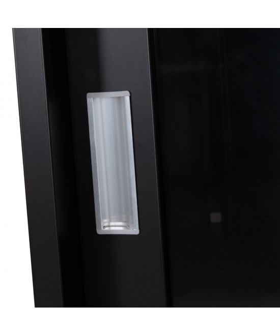 ΒΙΒΛΙΟΘΗΚΗ ΜΕ ΣΥΡΟΜΕΝΕΣ ΠΟΡΤΕΣ SIDER HM6632.01 ΜΕΤΑΛΛΙΚΗ ΜΑΥΡΗ 90x40x185Υεκ