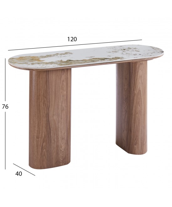 ΚΟΝΣΟΛΑ MARBLEX HM18446 ΚΕΡΑΜΙΚΟ TOP PANDORA--MDF ΠΟΔΙΑ 120x40x76Υεκ
