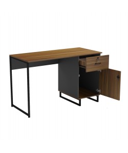 ΓΡΑΦΕΙΟ ΜΕ ΣΥΡΤΑΡΙ & ΝΤΟΥΛΑΠΙ ACCON HM18383.03 ΜΕΛΑΜΙΝΗ ΚΑΡΥΔΙ/ΓΚΡΙ 120x55x75Υεκ