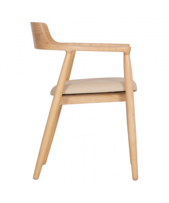 ΠΟΛΥΘΡΟΝΑ ΤΡΑΠΕΖΑΡΙΑΣ TARGA HM18336.11 RUBBERWOOD ΦΥΣΙΚΟ & PU ΕΚΡΟΥ 58x54x78Yεκ ΠΟΛΥΘΡΟΝΑ ΤΡΑΠΕΖΑΡΙΑΣ TARGA HM18336.11 RUBBERWOOD ΦΥΣΙΚΟ & PU ΕΚΡΟΥ 58x54x78Yεκ