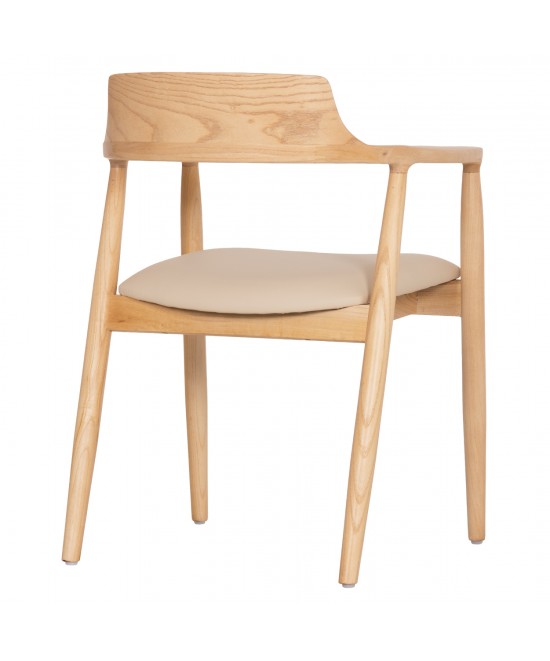 ΠΟΛΥΘΡΟΝΑ ΤΡΑΠΕΖΑΡΙΑΣ TARGA HM18336.11 RUBBERWOOD ΦΥΣΙΚΟ & PU ΕΚΡΟΥ 58x54x78Yεκ ΠΟΛΥΘΡΟΝΑ ΤΡΑΠΕΖΑΡΙΑΣ TARGA HM18336.11 RUBBERWOOD ΦΥΣΙΚΟ & PU ΕΚΡΟΥ 58x54x78Yεκ