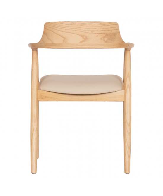ΠΟΛΥΘΡΟΝΑ ΤΡΑΠΕΖΑΡΙΑΣ TARGA HM18336.11 RUBBERWOOD ΦΥΣΙΚΟ & PU ΕΚΡΟΥ 58x54x78Yεκ ΠΟΛΥΘΡΟΝΑ ΤΡΑΠΕΖΑΡΙΑΣ TARGA HM18336.11 RUBBERWOOD ΦΥΣΙΚΟ & PU ΕΚΡΟΥ 58x54x78Yεκ