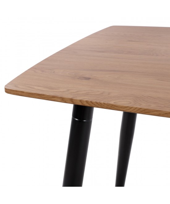 ΣΕΤ ΤΡΑΠΕΖΑΡΙΑΣ 5ΤΜΧ GAFF HM10847.02 MDF TOP ΦΥΣΙΚΟ--ΥΦΑΣΜΑ ΜΠΕΖ & ΜΕΤΑΛΛΟ ΜΑΥΡΟ