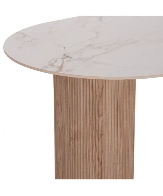 ΣΕΤ ΤΡΑΠΕΖΑΡΙΑΣ 7ΤΜΧ MELLOW HM21360 ΚΕΡΑΜΙΚΟ TOP/MDF ΠΟΔΙΑ--PU ΓΚΡΙ/ΜΕΤΑΛ.ΠΟΔΙΑ