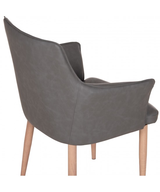 ΣΕΤ ΤΡΑΠΕΖΑΡΙΑΣ 7ΤΜΧ MELLOW HM21360 ΚΕΡΑΜΙΚΟ TOP/MDF ΠΟΔΙΑ--PU ΓΚΡΙ/ΜΕΤΑΛ.ΠΟΔΙΑ