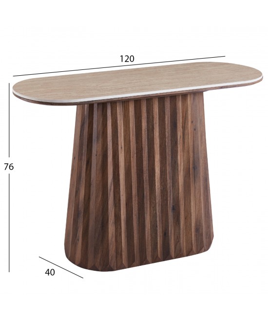 ΚΟΝΣΟΛΑ WALDEN HM18439 ΚΕΡΑΜΙΚΟ TOP ΤΡΑΒΕΡΤΙΝΑ--MDF ΒΑΣΗ ΚΑΡΥΔΙ 120x40x76Υεκ ΚΟΝΣΟΛΑ WALDEN HM18439 ΚΕΡΑΜΙΚΟ TOP ΤΡΑΒΕΡΤΙΝΑ--MDF ΒΑΣΗ ΚΑΡΥΔΙ 120x40x76Υεκ