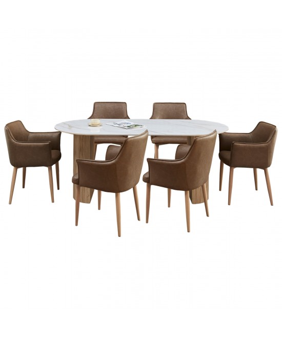 ΣΕΤ ΤΡΑΠΕΖΑΡΙΑΣ 7ΤΜΧ MELLOW HM21361 ΚΕΡΑΜΙΚΟ TOP/MDF ΠΟΔΙΑ--PU ΚΑΦΕ/ΜΕΤΑΛ.ΠΟΔΙΑ ΣΕΤ ΤΡΑΠΕΖΑΡΙΑΣ 7ΤΜΧ MELLOW HM21361 ΚΕΡΑΜΙΚΟ TOP/MDF ΠΟΔΙΑ--PU ΚΑΦΕ/ΜΕΤΑΛ.ΠΟΔΙΑ