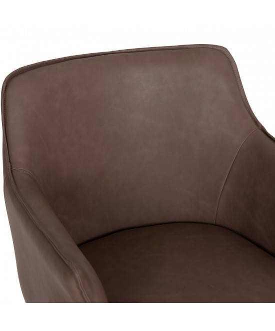 ΣΕΤ ΤΡΑΠΕΖΑΡΙΑΣ 7ΤΜΧ MELLOW HM21361 ΚΕΡΑΜΙΚΟ TOP/MDF ΠΟΔΙΑ--PU ΚΑΦΕ/ΜΕΤΑΛ.ΠΟΔΙΑ