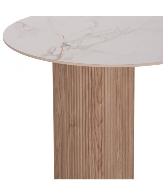 ΣΕΤ ΤΡΑΠΕΖΑΡΙΑΣ 7ΤΜΧ MELLOW HM21361 ΚΕΡΑΜΙΚΟ TOP/MDF ΠΟΔΙΑ--PU ΚΑΦΕ/ΜΕΤΑΛ.ΠΟΔΙΑ