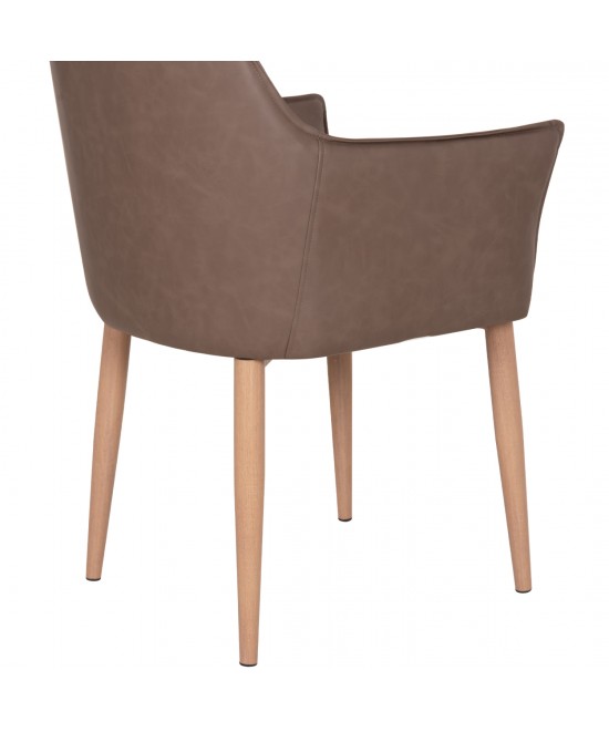 ΣΕΤ ΤΡΑΠΕΖΑΡΙΑΣ 7ΤΜΧ MELLOW HM21361 ΚΕΡΑΜΙΚΟ TOP/MDF ΠΟΔΙΑ--PU ΚΑΦΕ/ΜΕΤΑΛ.ΠΟΔΙΑ