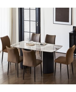ΣΕΤ ΤΡΑΠΕΖΑΡΙΑΣ 7ΤΜΧ MINAO HM21362 ΚΕΡΑΜΙΚΟ TOP/MDF ΠΟΔΙΑ--PU ΚΑΦΕ/ΜΕΤΑΛ.ΠΟΔΙΑ