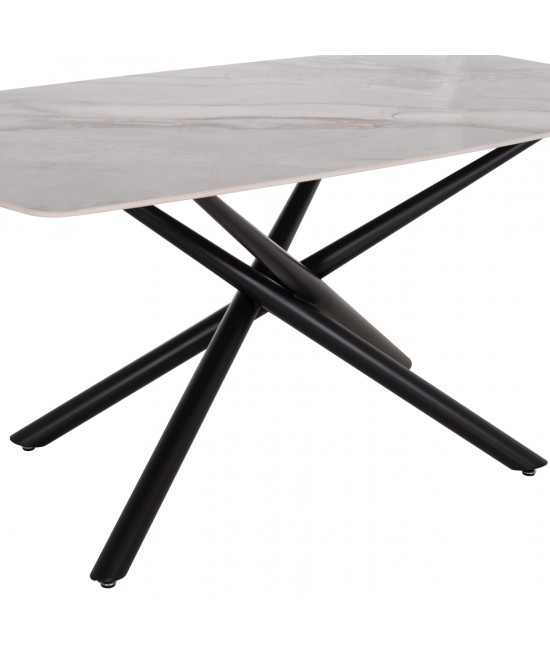 ΣΕΤ ΤΡΑΠΕΖΑΡΙΑΣ 7ΤΜΧ HANAE HM21365 ΚΕΡΑΜΙΚΟ TOP/ΜΕΤΑΛ. ΠΟΔΙΑ--PU ΜΟΚΑ/ΜΕΤΑΛ.ΠΟΔΙΑ