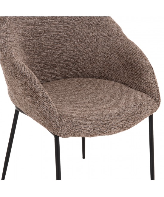 ΣΕΤ ΤΡΑΠΕΖΑΡΙΑΣ 5ΤΜΧ DRENNY HM10952.03 ΚΕΡΑΜΙΚΟ TOP--ΥΦΑΣΜΑ TAUPE & ΜΕΤΑΛ.ΠΟΔΙΑ