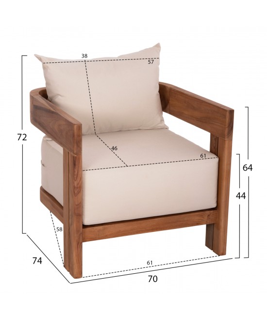 LOUNGE ΣΕΤ KIOTO HM10960 ΤΡΑΠΕΖΑΚΙ & 2 ΠΟΛΥΘΡΟΝΕΣ--ΞΥΛΟ TEAK--ΜΠΕΖ ΜΑΞΙΛΑΡΙΑ LOUNGE ΣΕΤ KIOTO HM10960 ΤΡΑΠΕΖΑΚΙ & 2 ΠΟΛΥΘΡΟΝΕΣ--ΞΥΛΟ TEAK--ΜΠΕΖ ΜΑΞΙΛΑΡΙΑ