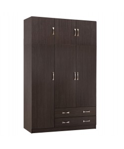 ΝΤΟΥΛΑΠΑ 3ΦΥΛΛΗ ΜΕ ΠΑΤΑΡΙ CARLY HM10891.01 ΜΕΛΑΜΙΝΗ ΣΕ ZEBRANO 150X55Χ240Υεκ.