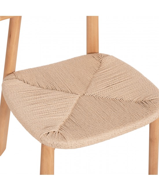 KΑΡΕΚΛΑ ΤΡΑΠΕΖΑΡΙΑΣ OSORIO HM18335.01 RUBBERWOOD & ΣΧΟΙΝΙ ΣΕ ΦΥΣΙΚΟ 51x55x74Υεκ
