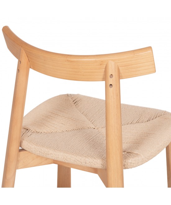 KΑΡΕΚΛΑ ΤΡΑΠΕΖΑΡΙΑΣ OSORIO HM18335.01 RUBBERWOOD & ΣΧΟΙΝΙ ΣΕ ΦΥΣΙΚΟ 51x55x74Υεκ