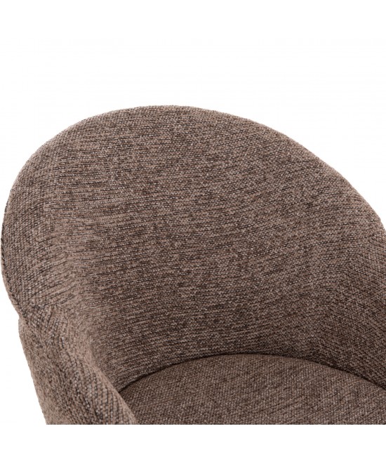 ΣΕΤ ΤΡΑΠΕΖΑΡΙΑΣ 7ΤΜΧ MANDY HM10957.03 MDF TOP--ΥΦΑΣΜΑ TAUPE & ΜΕΤΑΛ.ΠΟΔΙΑ