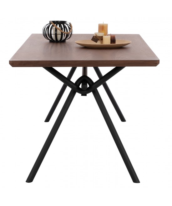 ΣΕΤ ΤΡΑΠΕΖΑΡΙΑΣ 7ΤΜΧ MANDY HM10957.03 MDF TOP--ΥΦΑΣΜΑ TAUPE & ΜΕΤΑΛ.ΠΟΔΙΑ