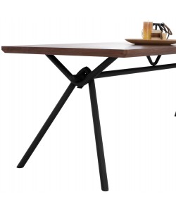 ΣΕΤ ΤΡΑΠΕΖΑΡΙΑΣ 7ΤΜΧ MANDY HM10957.03 MDF TOP--ΥΦΑΣΜΑ TAUPE & ΜΕΤΑΛ.ΠΟΔΙΑ