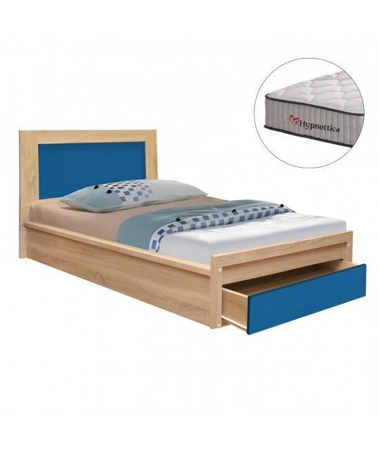 ΚΡΕΒΑΤΙ ΠΑΙΔΙΚΟ ΜΕ ΣΥΡΤΑΡΙ PLAYROOM HM10752.01 ΜΕΛΑΜΙΝΗ SONAMA/ΣΙΕΛ--ΣΤΡΩΜΑ 90x190εκ