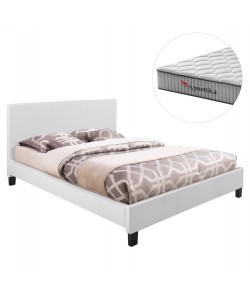 ΚΡΕΒΑΤΙ ΜΕ ΣΤΡΩΜΑ BECCA HM10760.01 ΛΕΥΚΟ PU--ΓΙΑ 150x200εκ