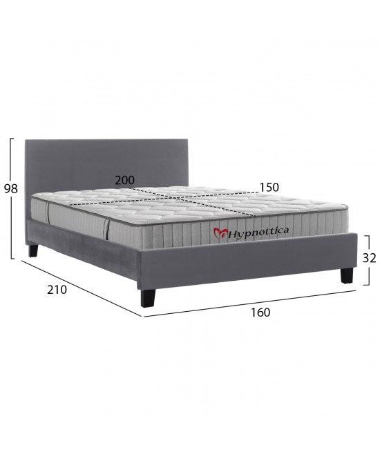 ΚΡΕΒΑΤΙ ΜΕ ΣΤΡΩΜΑ BECCA HM10760.02 ΓΚΡΙ ΥΦΑΣΜΑ--ΓΙΑ 150x200εκ ΚΡΕΒΑΤΙ ΜΕ ΣΤΡΩΜΑ BECCA HM10760.02 ΓΚΡΙ ΥΦΑΣΜΑ--ΓΙΑ 150x200εκ
