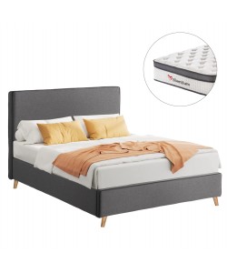 ΚΡΕΒΑΤΙ ΗΜΙΔΙΠΛΟ ΜΕ ΣΤΡΩΜΑ MAYLIN HM10802.02 ΓΚΡΙ ΥΦΑΣΜΑ--ΣΤΡΩΜΑ 120Χ200εκ