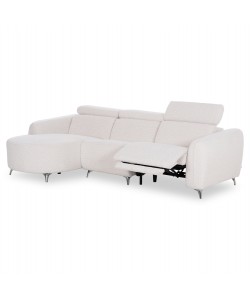 ΚΑΝΑΠΕΣ ΑΡΙΣΤΕΡΗ ΓΩΝΙΑ 3Θ ΜΕ RECLINE VALENTE HM3317.02L ΜΠΕΖ ΥΦΑΣΜΑ 275x160x104Yεκ