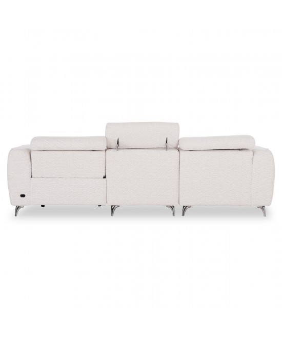 ΚΑΝΑΠΕΣ ΑΡΙΣΤΕΡΗ ΓΩΝΙΑ 3Θ ΜΕ RECLINE VALENTE HM3317.02L ΜΠΕΖ ΥΦΑΣΜΑ 275x160x104Yεκ