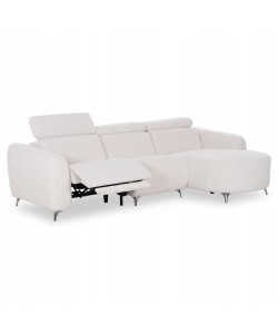ΚΑΝΑΠΕΣ ΔΕΞΙΑ ΓΩΝΙΑ 3Θ ΜΕ RECLINE VALENTE HM3317.02R ΜΠΕΖ ΥΦΑΣΜΑ 275x160x104Yεκ