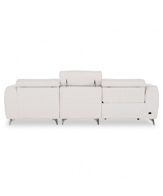 ΚΑΝΑΠΕΣ ΔΕΞΙΑ ΓΩΝΙΑ 3Θ ΜΕ RECLINE VALENTE HM3317.02R ΜΠΕΖ ΥΦΑΣΜΑ 275x160x104Yεκ