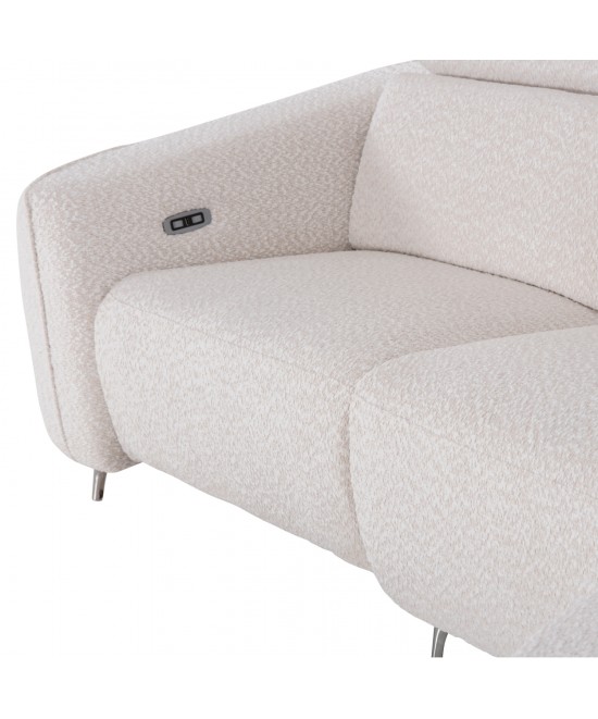 ΚΑΝΑΠΕΣ ΔΕΞΙΑ ΓΩΝΙΑ 3Θ ΜΕ RECLINE VALENTE HM3317.02R ΜΠΕΖ ΥΦΑΣΜΑ 275x160x104Yεκ