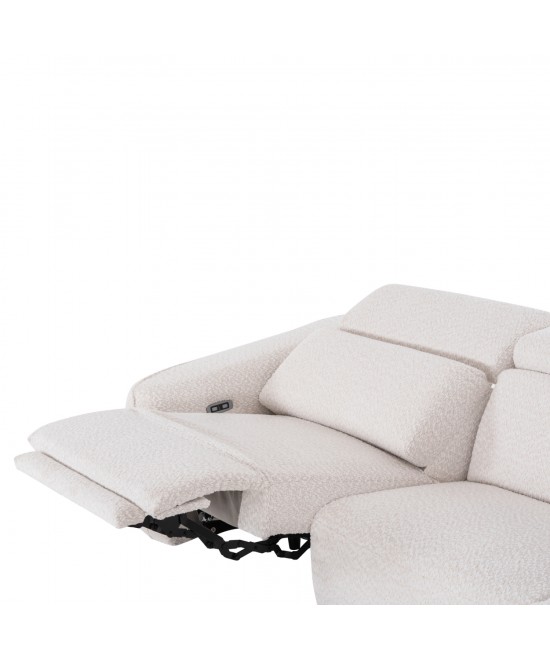 ΚΑΝΑΠΕΣ ΔΕΞΙΑ ΓΩΝΙΑ 3Θ ΜΕ RECLINE VALENTE HM3317.02R ΜΠΕΖ ΥΦΑΣΜΑ 275x160x104Yεκ