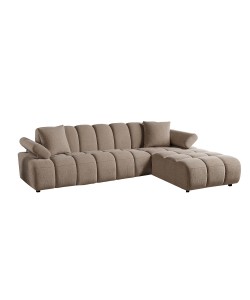Καναπές Bubble σε μόκα ύφασμα (αριστερή γωνία) 273 x 195 x 80